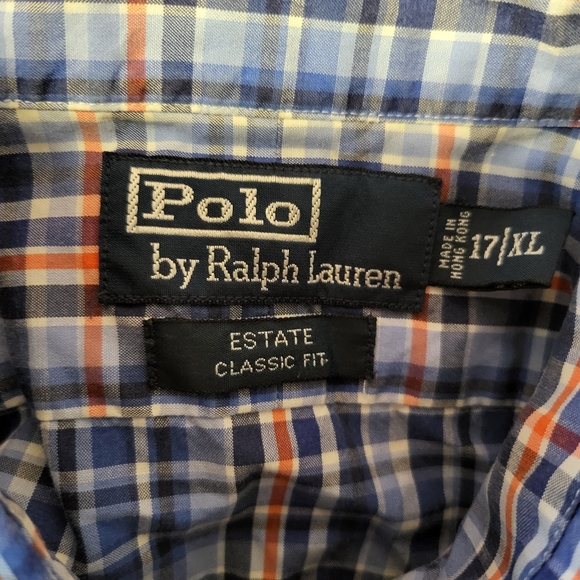 Polo Ralph Lauren Extra Large Blue Plaid Button Down Shirt - Picture 3 of 3